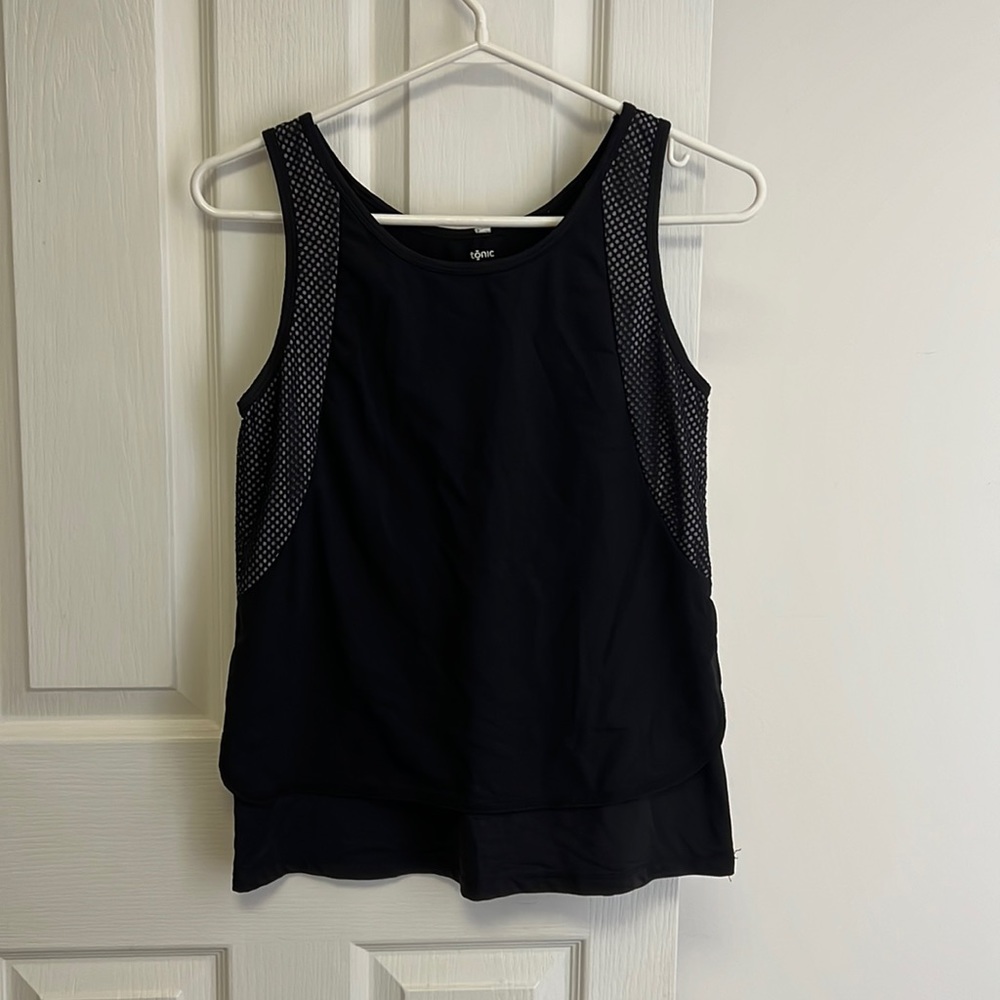 Tonic Black Mesh Athletic Tank